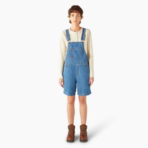 Women's Relaxed Fit Bib Shortalls. 7