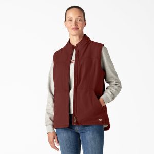 Women's Fleece Lined Duck Canvas Vest
