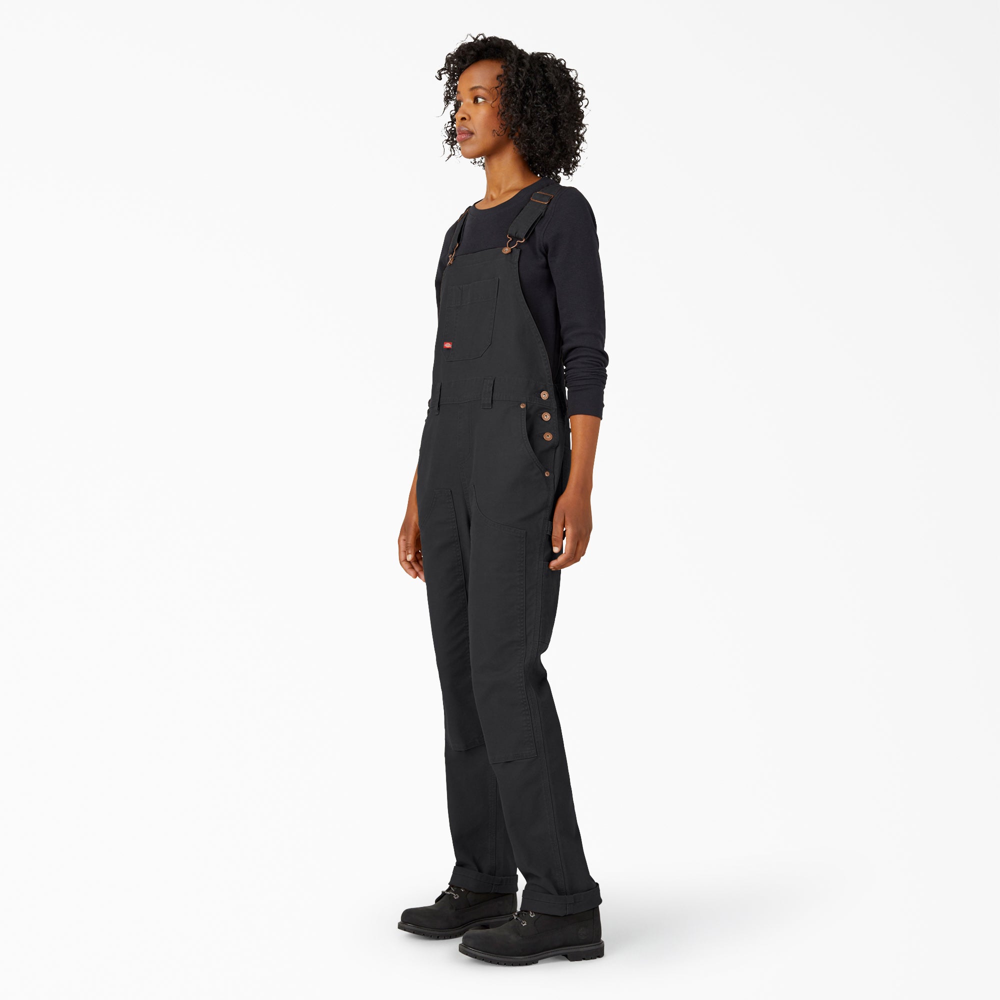 Women's Straight Fit Duck Double Front Bib Overalls - Image 3