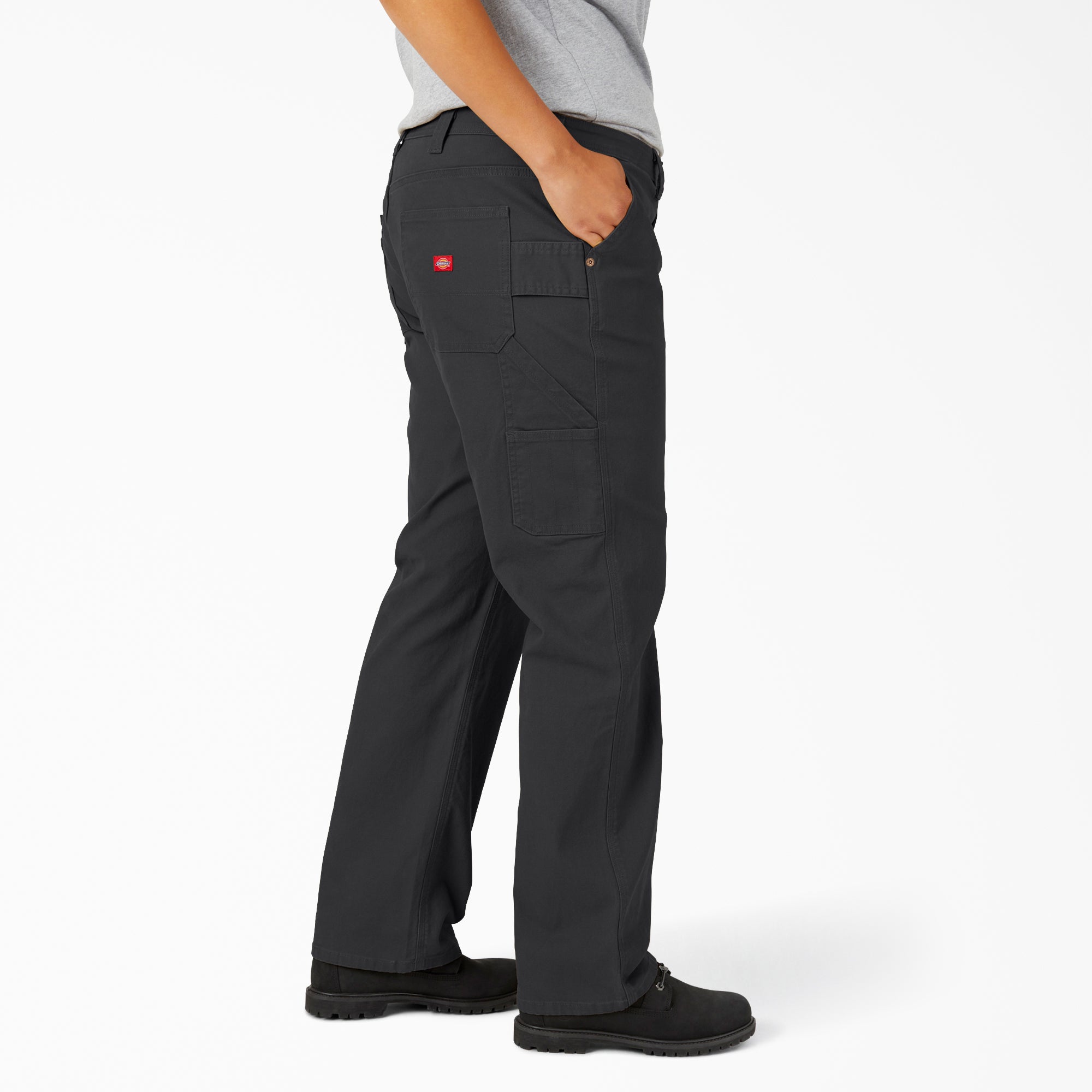 Women's Plus FLEX Relaxed Straight Fit Duck Carpenter Pants - Image 4
