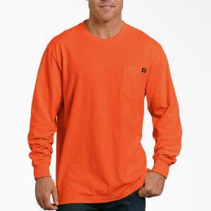 Heavyweight Neon Long Sleeve Pocket T-Shirt
