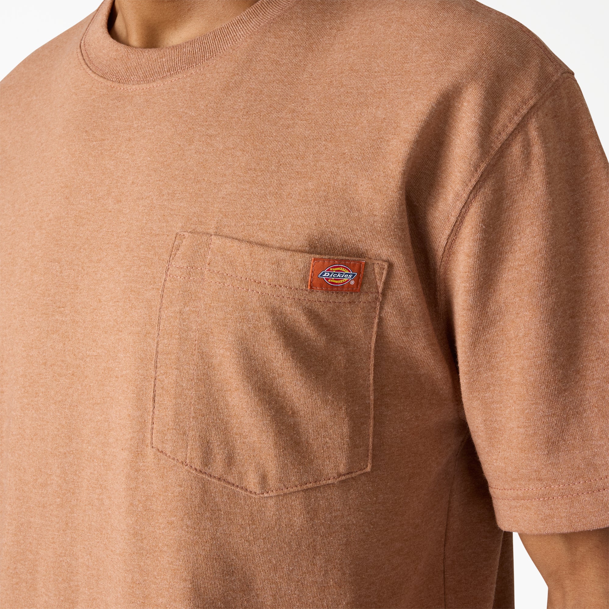 Heavyweight Heathered Short Sleeve Pocket T-Shirt - Image 5